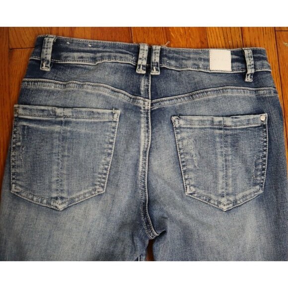 JOLT SKINNY JEANS W/ RHINESTONES & PEARLS - SIZE 3 /26 - DISTRESSED - Picture 9 of 9